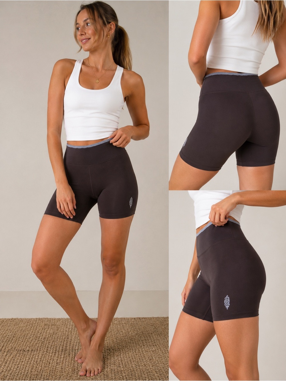 Free People| Ribbed Layered Biker Shorts